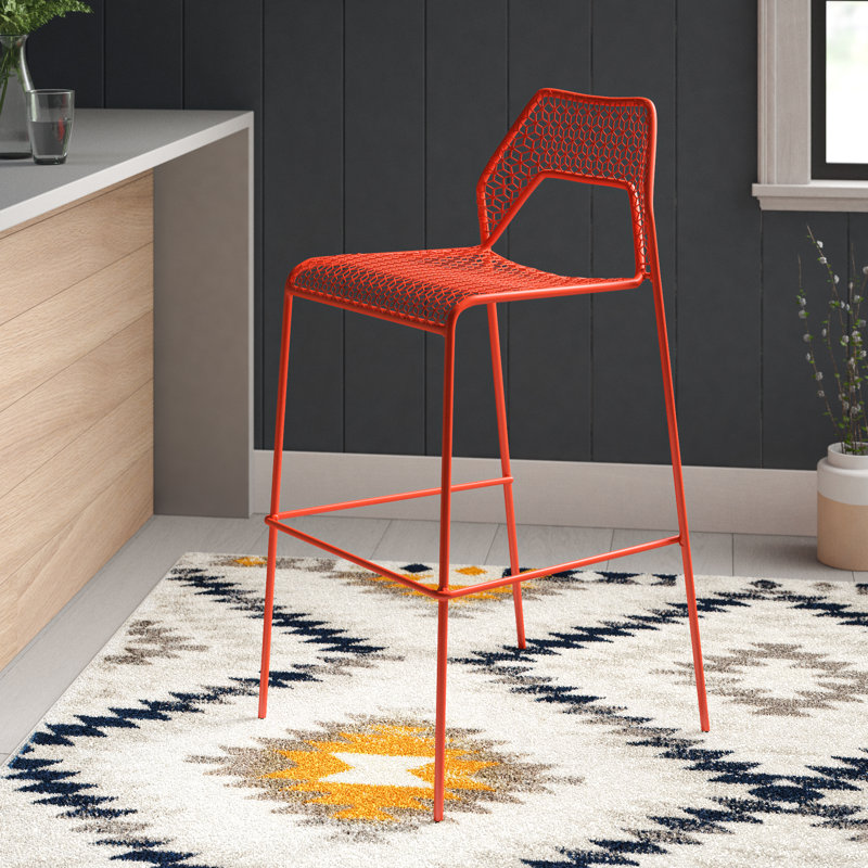 Tabouret Hot Mesh, Rouge humble, Tabouret de bar (siège d’une hauteur de 30,5 po)