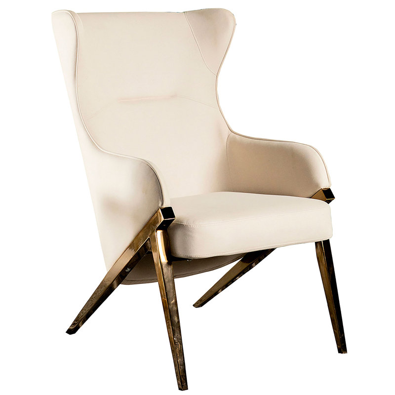 Fauteuil d'appoint Crendon, Crème, crème