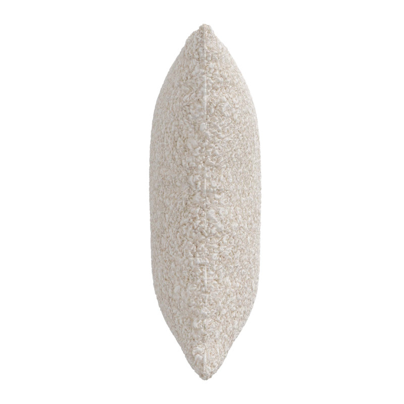 Red from Scalamandre Crafted by Cloth & Company 20 Decorative Pillow in Pattern, Plush Boucle Ivory, Polyester