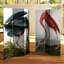 Great Blue Heron & Flamingo Double Sided Canvas Room Divider