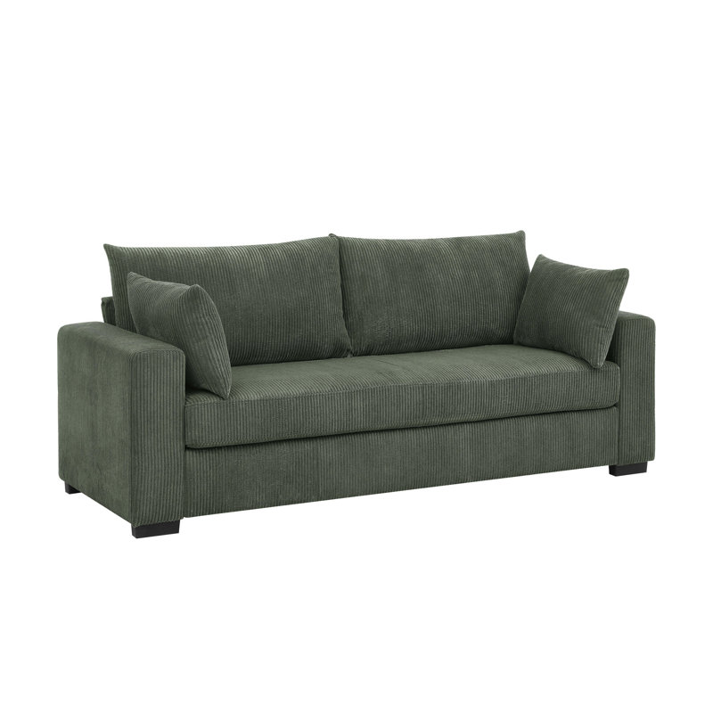 Coastal Corduroy Comfort Sofa, Green