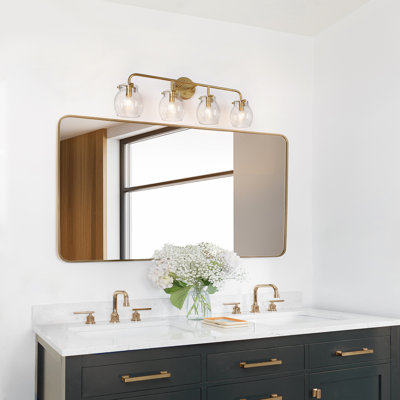 Éclairage pour meuble-lavabo à 4 lumières à intensité variable Mariellen