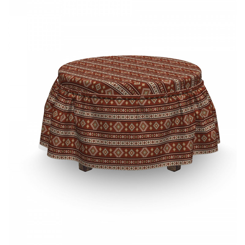 Housse pour repose-pieds intemporel rhombus motifs