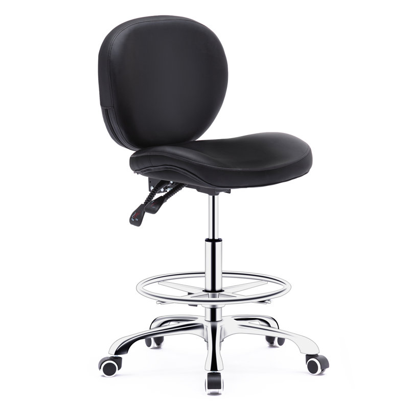 Tabouret à hauteur réglable Lavasia, Noir