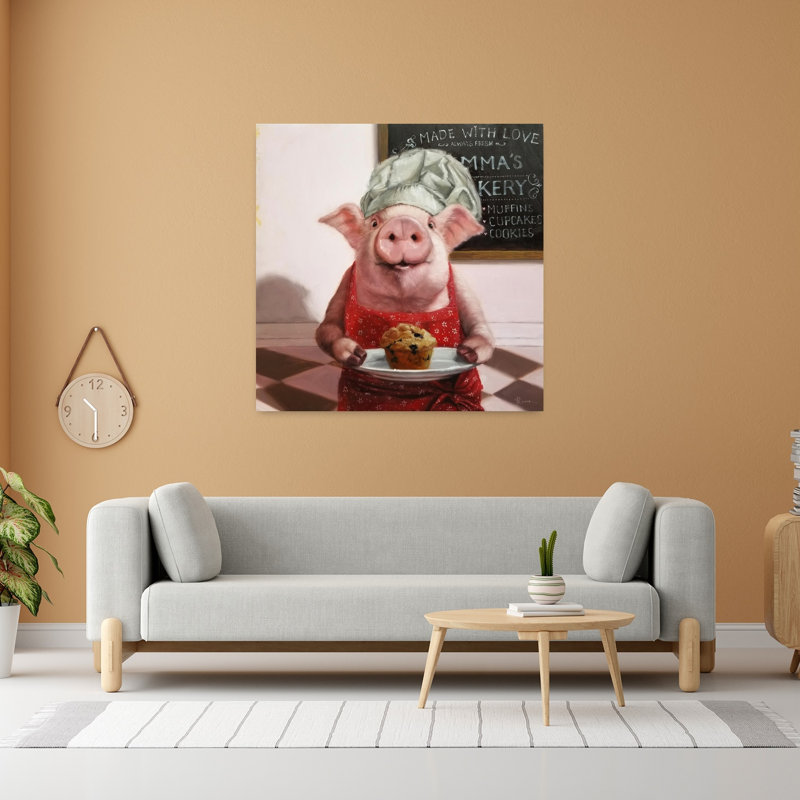 Art urbain contemporain Pinkies Bakery, H 48 po x l 48 po