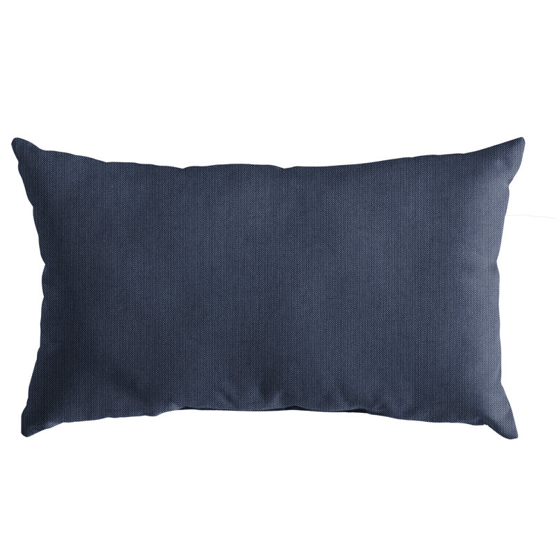 Coussin décoratif , Indigo, 12 po x 24 po