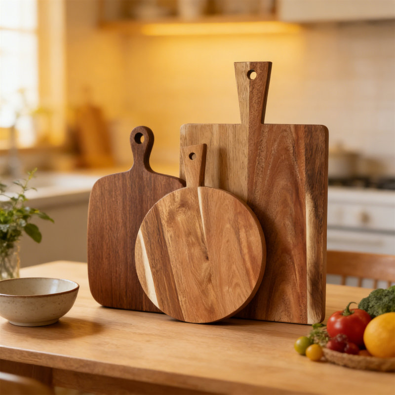 3-Piece Serving Board Set With Handles