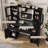 Farmhouse Vanity Desk With Mirror And Lights-196338113