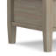 Table basse en bois massif Warm Shaker 48 po et table de chevet en bois massif Acadian 24 po (ensemble de 2), gris vieilli, style transitionnel
