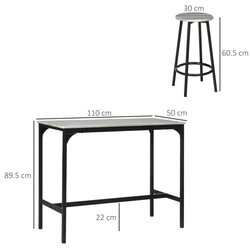 4 - Person Dining Set, Grey