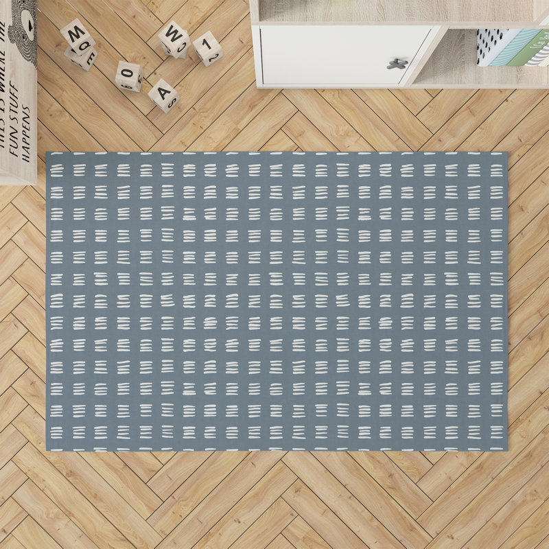 Tapis de jeu Dash Kids, Bleu, Rectangle 5 pi x 7 pi