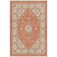 Tapis traditionnel persan à médaillon Lagoon, couleur orange, ivoire, or, vert et gris, lavable à la machine, antidérapant, à poils courts, idéal pour l'intérieur et l'extérieur, adapté aux animaux domestiques, pour salon, chambre, salle à manger, entrée, couloir, bureau.-1210220889