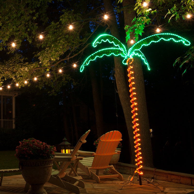 LED Rope Light Palm Lighted Trees & Branches, 7 Ft.