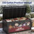150-Gallon Black Christmas Print Resin Deck Box with Decorative Printed Panels