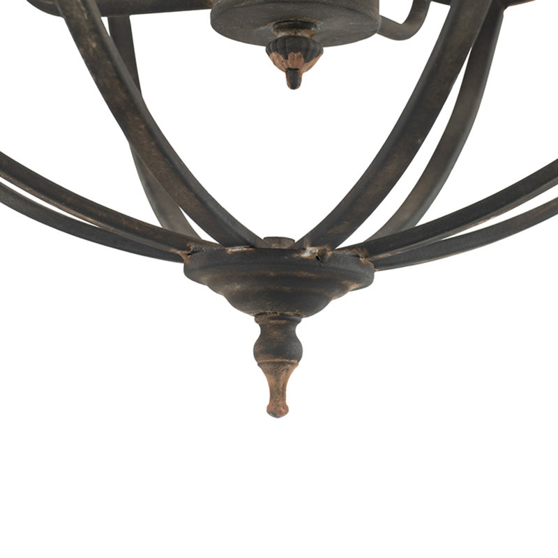 Lustre élégant en métal 4 lumières avec chaîne réglable pour la cuisine, la salle à manger et le vestibule (ampoule non incluse)