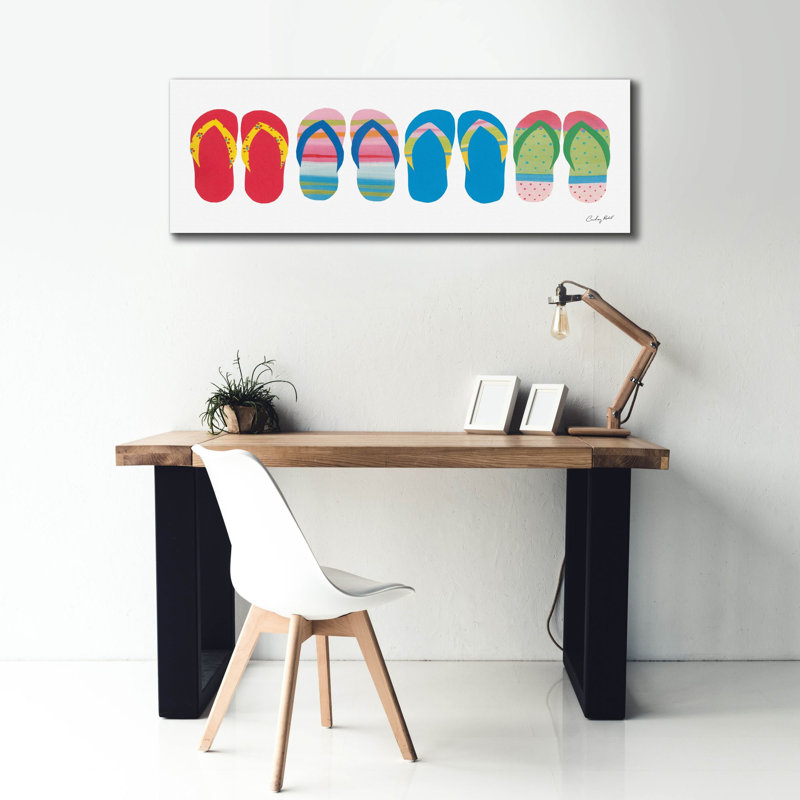  «Sea Sand Sun VII» par Courtney Prahl, art mural sur toile, 60 po x 20 po