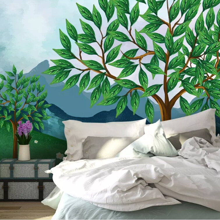 GK Wall Design Floral Wall Mural | Wayfair