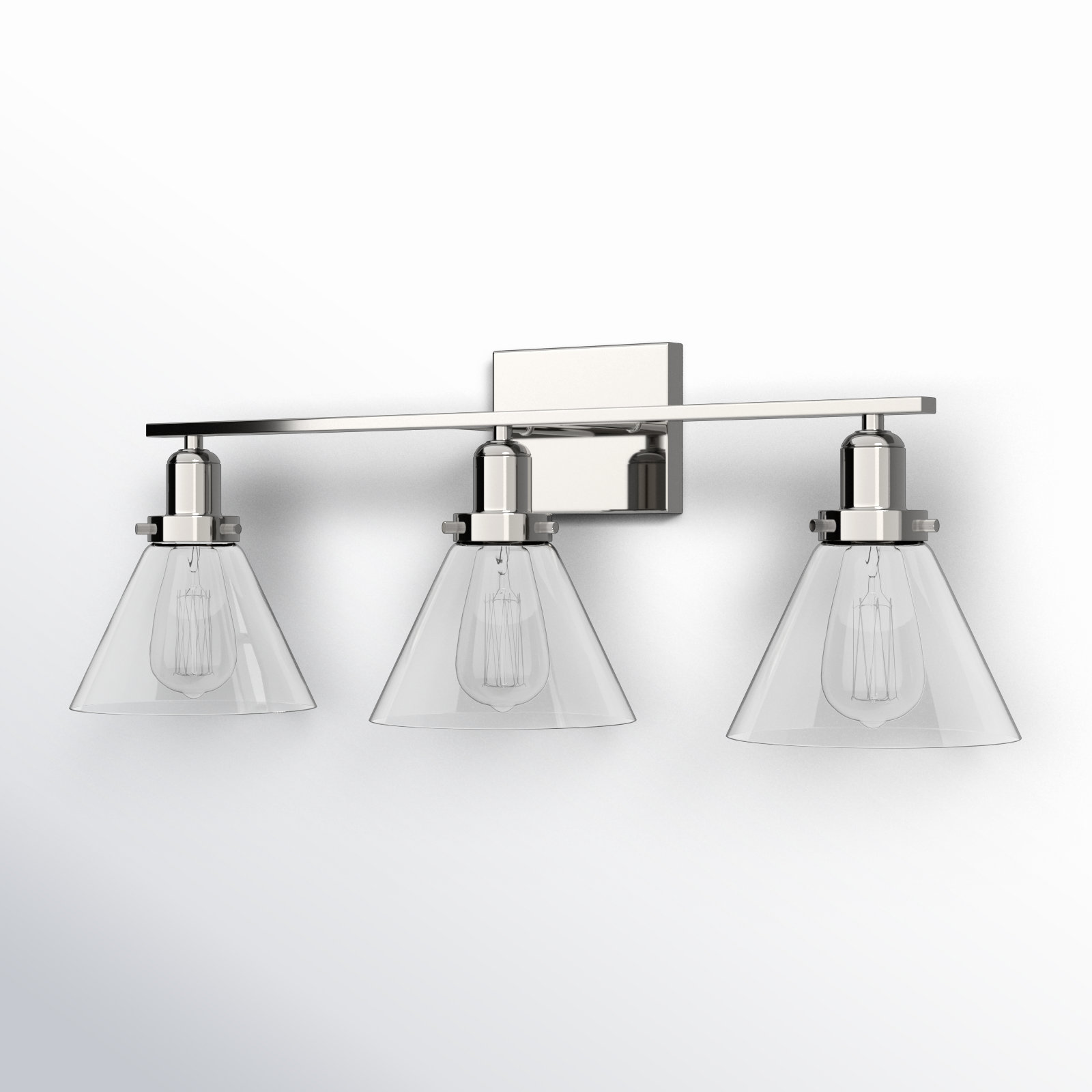 Catalina 3-Light Dimmable Bath Sconce, Polished Nickel