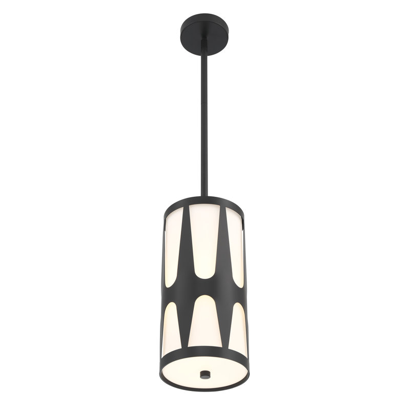 Luminaire suspendu 1 lumière Ashtion, Noir