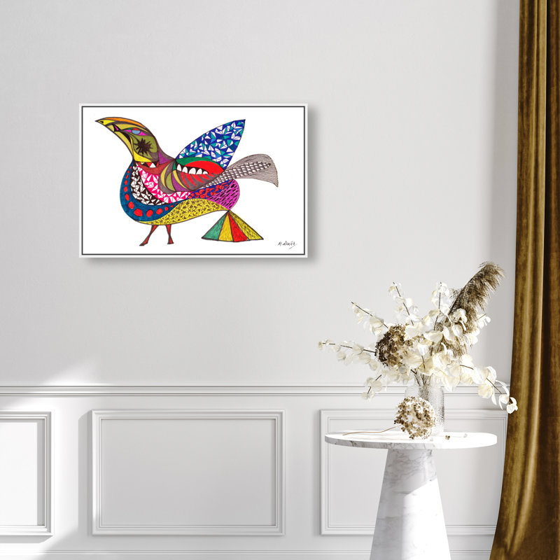 Manuel Roman - Bird Print by Oliver Gal, 31"H x 46"W, White Floater Frame