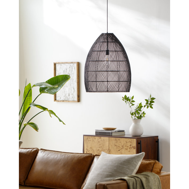 Fredonyer 1 - Light Black Pendant, 20" H x 20" W x 20" D, Black