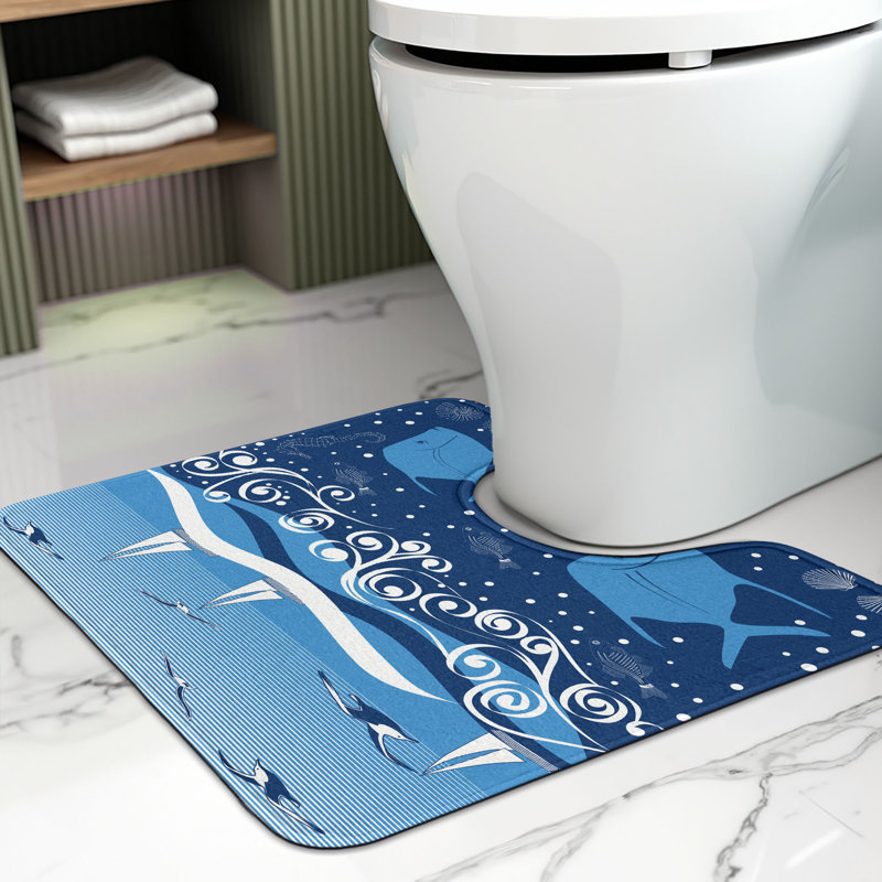 Tapis de salle de bain en U Nautical
