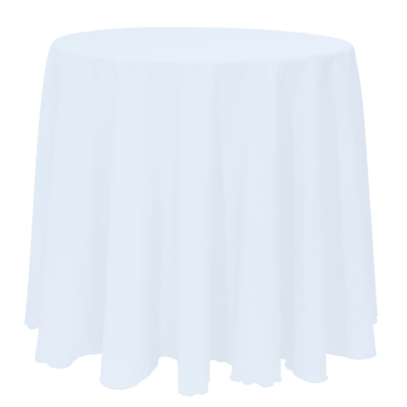 Solid Color Round Tablecloth, 108" x 108", Ice Blue