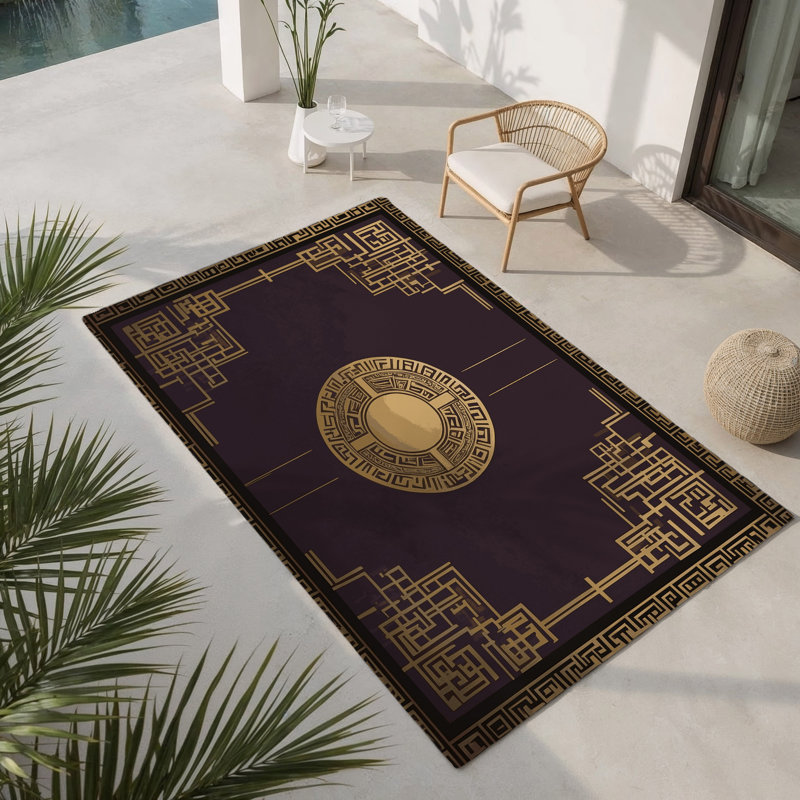 Luxe Flourish Indoor And Outdoor Area Rug, Rectangle 3' x 5'