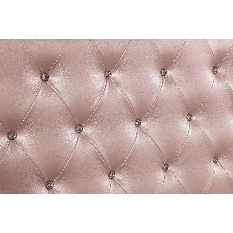 Cravens Upholstered Standard Bed, Rose Gold, Twin