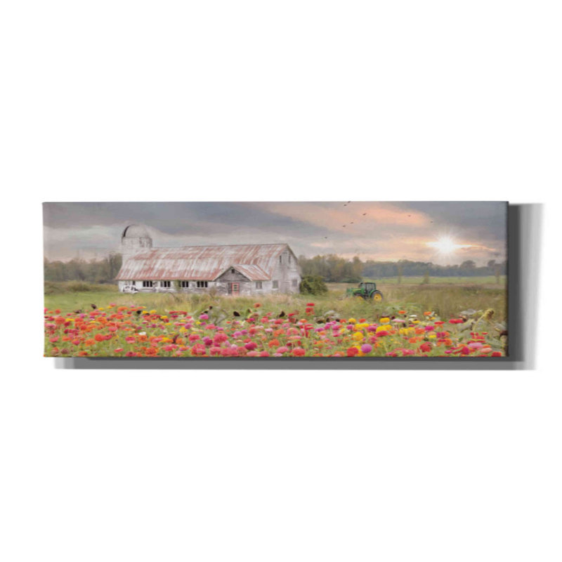 «Vermont Country Morning» par Lori Deiter, art mural sur toile, H 12 po x l 36 po x 1,5 po