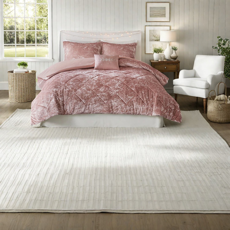 Ensembles de literie en velours luxueux, conception matelassée en polyester, chambre glamour