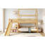 Lit double superposé en forme de maison double avec glissade, lit de jeu avec escalier de rangement, deux méthodes de placement, conception silencieuse-131206729