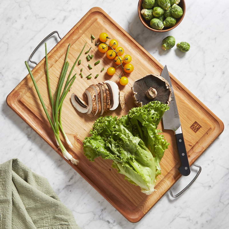 ZWILLING Cherry Carving Board With Handles 20-Inch X 15-Inch X 1-Inch