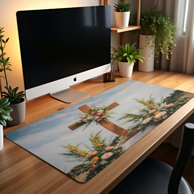 Polyester Desk Pad, 31.5x15.5