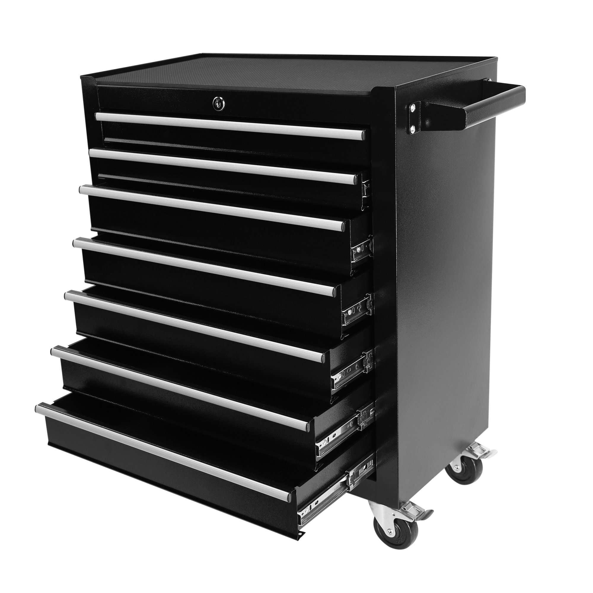 17 Stories Portable 7 Drawers Rolling Tool Box On Wheels | Wayfair