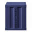 Table de chevet bleue avec tablette ouverte