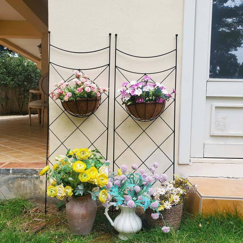 115cm H x 38cm W Metal Lattice Panel Trellis