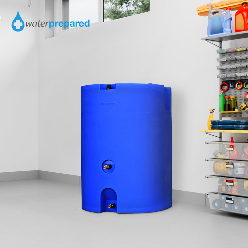 Réservoir d'eau utilitaire empilable WaterPrepared de 160 gallons avec grand bouchon (paquet de 4)