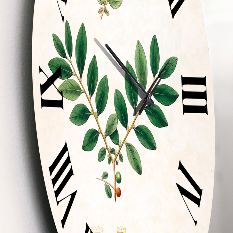 Horloge murale rétro Vintage Plant Life, Petit