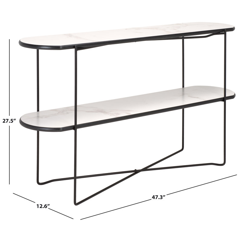 Trulie 47.25'' Console Table, White Faux Marble
