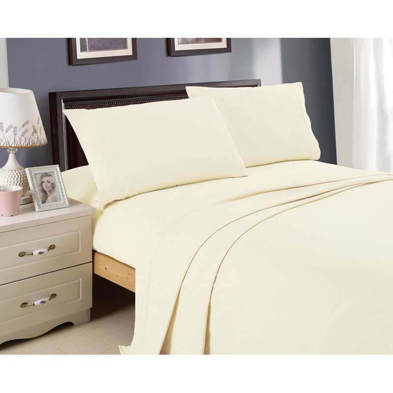 Microfiber Sheet Set, Ivory, California King