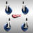 316SS Solid Poly Swivel Expanding Stem Caster Set 2 Brake SCC