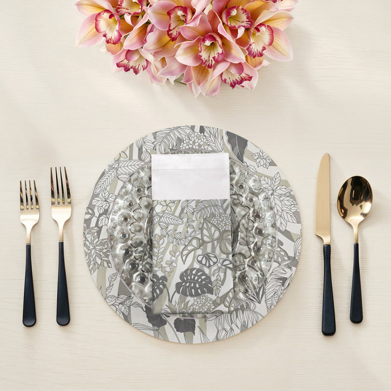 Sabi Jungle Cotton Sateen Dinner Napkins, Neutral