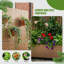 Boîte à fleurs en métal avec treillis et roues-2012433073-2012433075