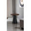 Table de bout de style contemporain avec motif de dessus de tambour et base noire