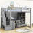 Haken Kids Twin Loft Bed with Drawers-1826652076