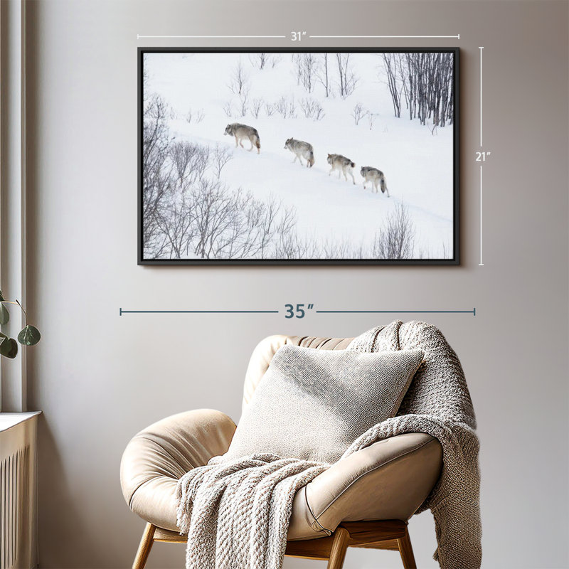 " Winter Wolf Pack Wall Art ", 21" H x 31" W