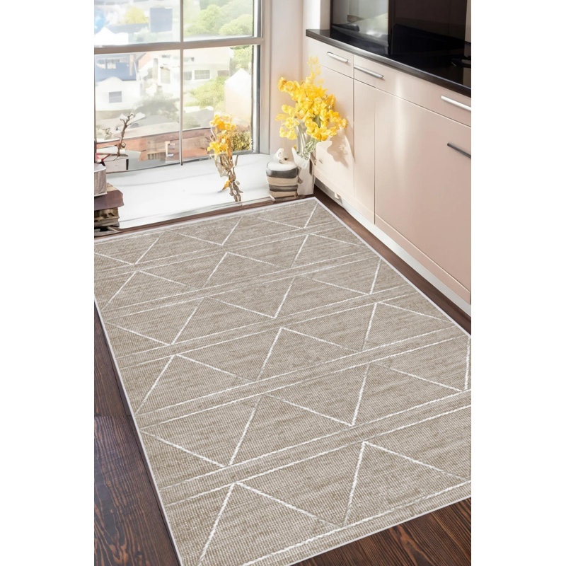 Tapis moderne avec envers antidÃ©rapant, Tapis de couloir 2 pi 7 po x 16 pi 5 po