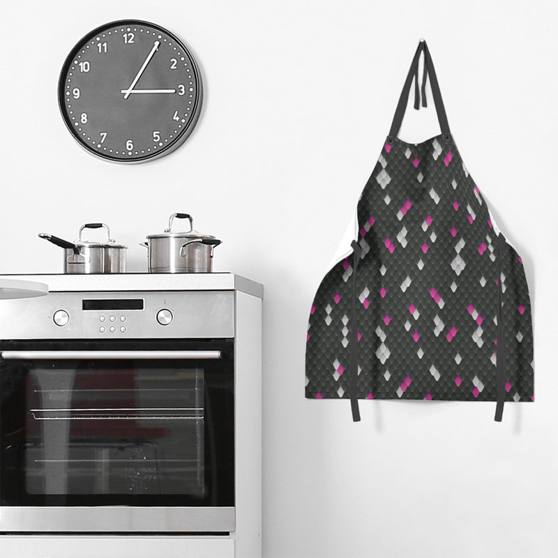 Katelyn Elizabeth Bib Apron, Black/Pink