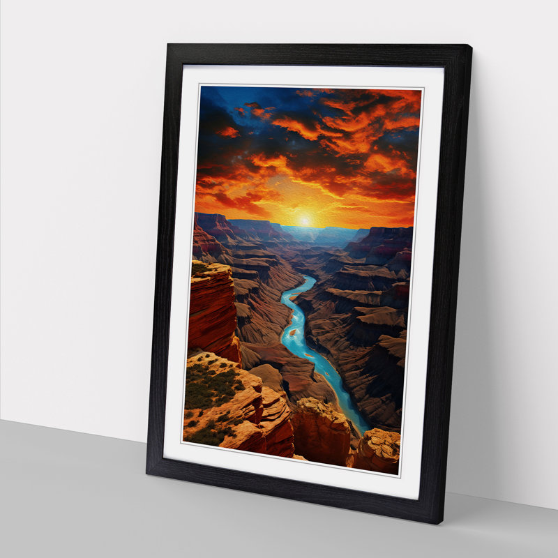 Grand Canyon Digital Art - Framed Print